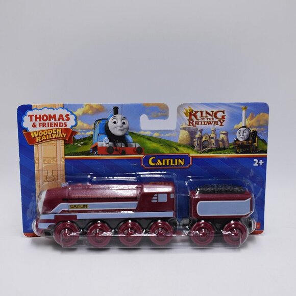 Caitlin & Tender King of the Railway Thomas & Friends Wooden Engine Trains New - Picture 1 of 9